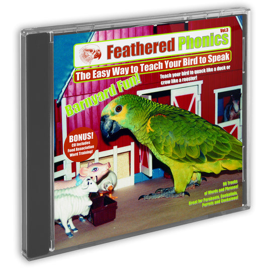 Feathered Phonics CD 3: Barn Yard Fun! Teach Your Bird or Parrot to Talk & Speak