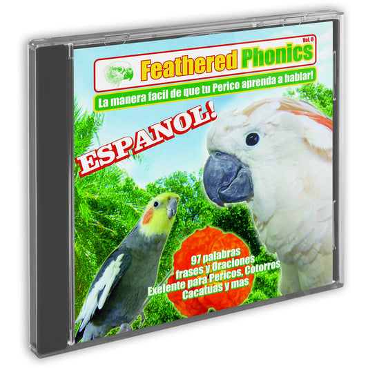 Feathered Phonics CD 8: Teach Your Bird or Parrot to Speak Spanish/Español!