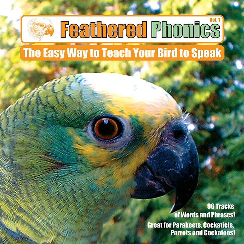 Feathered Phonics CD 1: Teach Your Bird or Parrot to Speak 96 Words & Phrases! - Pet Media Plus