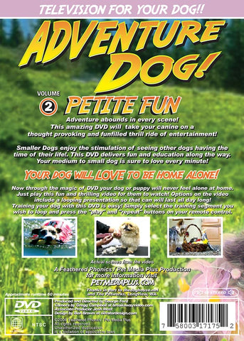 Adventure Dog DVD Volume 2: Petite Fun - Edutainment Television For Your Dog - Pet Media Plus