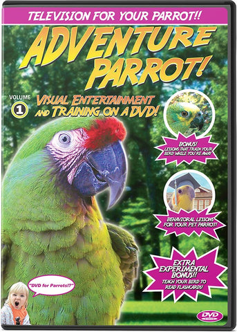 Adventure Parrot DVD Volume 1: Visual Training & Entertainment For Your Bird - Pet Media Plus